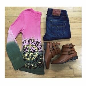 Tan Buckled Booties